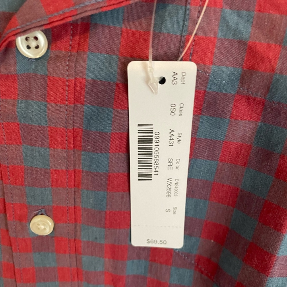J. Crew Red and Blue Checkered Shirt - Picture 3 of 4